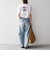 【SHIPS any別注】THE KNiTS:〈洗濯機可能〉ラウンドヘム プリント ショート TEE