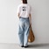 【SHIPS any別注】THE KNiTS:〈洗濯機可能〉ラウンドヘム プリント ショート TEE