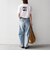 【SHIPS any別注】THE KNiTS:〈洗濯機可能〉ラウンドヘム プリント ショート TEE