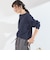 《追加予約》【WEB限定】〈手洗い可能〉変形ワッフル ヘンリーネックプルオーバー◆