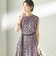 〈手洗い可能〉カッセン フラワー プリント ノースリーブ ワンピース