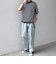 SHIPS any:〈手洗い可能〉ハイゲージ ニット リネン ミックス モックネック 半袖 Tシャツ 26SS◇