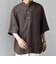 SHIPS any:〈洗濯機可能〉ピュアリネン バンド スキッパー ハーフスリーブ プルオーバー シャツ 26SS◇