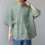 SHIPS any:〈洗濯機可能〉ピュアリネン バンド スキッパー ハーフスリーブ プルオーバー シャツ 26SS◇