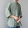 SHIPS any:〈洗濯機可能〉ピュアリネン バンド スキッパー ハーフスリーブ プルオーバー シャツ 26SS◇