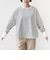 〈手洗い可能〉ロング リブ ラウンド ヘム プルオーバー