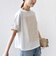 【WEB限定】〈汗染み防止/手洗い可能〉クロシェ レース ドッキング ショート スリーブ TEE