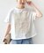 【WEB限定】〈汗染み防止/手洗い可能〉クロシェ レース ドッキング ショート スリーブ TEE