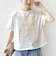 【WEB限定】〈汗染み防止/手洗い可能〉クロシェ レース ドッキング ショート スリーブ TEE
