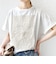 【WEB限定】〈汗染み防止/手洗い可能〉クロシェ レース ドッキング ショート スリーブ TEE