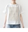 【WEB限定】〈汗染み防止/手洗い可能〉クロシェ レース ドッキング ショート スリーブ TEE