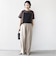【WEB限定】〈汗染み防止/手洗い可能〉クロシェ レース ドッキング ショート スリーブ TEE