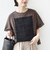 【WEB限定】〈汗染み防止/手洗い可能〉クロシェ レース ドッキング ショート スリーブ TEE