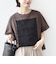 【WEB限定】〈汗染み防止/手洗い可能〉クロシェ レース ドッキング ショート スリーブ TEE