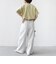 【WEB限定】〈汗染み防止/手洗い可能〉クロシェ レース ドッキング ショート スリーブ TEE