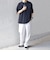 SHIPS any:〈接触冷感/ストレッチ〉360° THE CIRCLE STRETCH リネン ミックス スピンドル Tシャツ(セットアップ対応)◇