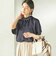 【一部WEB限定】〈手洗い可能〉パール モチーフ ネック ギャザー ドルマン ブラウス