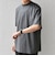 SHIPS any:〈接触冷感/遮熱/UVカット〉COOL TOUCH スムース デザイン リブ セミ モックネック Tシャツ◇