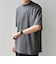 SHIPS any:〈接触冷感/遮熱/UVカット〉COOL TOUCH スムース デザイン リブ セミ モックネック Tシャツ◇