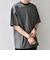 SHIPS any:〈接触冷感/遮熱/UVカット〉COOL TOUCH スムース デザイン リブ セミ モックネック Tシャツ◇