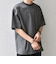 SHIPS any:〈接触冷感/遮熱/UVカット〉COOL TOUCH スムース デザイン リブ セミ モックネック Tシャツ◇