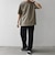 SHIPS any:〈接触冷感/遮熱/UVカット〉COOL TOUCH スムース デザイン リブ セミ モックネック Tシャツ◇