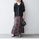 SHIPS any:〈洗濯機可能〉パッチワーク ジオメ プリント ドロスト ギャザー スカート