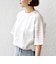 【WEB限定】〈手洗い可能〉レース コンビ ショート スリーブ カットソー