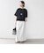 【WEB限定】〈手洗い可能〉レース コンビ ショート スリーブ カットソー