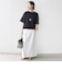 【WEB限定】〈手洗い可能〉レース コンビ ショート スリーブ カットソー