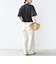 【WEB限定】〈手洗い可能〉レース コンビ ショート スリーブ カットソー