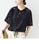 【WEB限定】〈手洗い可能〉レース コンビ ショート スリーブ カットソー