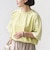 【WEB限定】〈手洗い可能〉レース コンビ ショート スリーブ カットソー