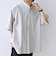 SHIPS any:〈洗濯機可能〉コットン/リネン ストライプ バンド スキッパー ハーフスリーブ シャツ 26SS◇