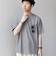 SHIPS any:〈接触冷感〉マルチ ボーダー ポケット Tシャツ◇