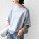 〈洗濯機可能〉袖 ツイスト デザイン シアー ドッキング TEE