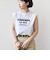 メルティ コットン プリント ロゴ フレンチスリーブ TEE