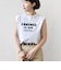 メルティ コットン プリント ロゴ フレンチスリーブ TEE