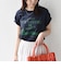 SHIPS Colors:〈洗濯機可能〉フロッキー コンビ プリント TEE◇