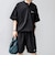 【WEB限定】SHIPS any:〈吸水速乾/UVカット〉ドライタッチ ヘンリーネック Tシャツ＋イージーショーツ＋パッカブルバッグ 3点セット◇