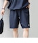 【WEB限定】SHIPS any:〈吸水速乾/UVカット〉ドライタッチ ヘンリーネック Tシャツ＋イージーショーツ＋パッカブルバッグ 3点セット◇