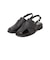 【SHIPS any別注】ALL BLACK:  バック ストラップ サンダル