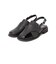 【SHIPS any別注】ALL BLACK:  バック ストラップ サンダル