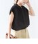 〈接触冷感/手洗い可能〉Jupiter 麻混 フリル ブラウス