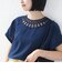 〈手洗い可能〉襟 刺繍 デザイン ヴィンテージ スパン ブラウス