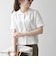 〈洗濯機可能〉透かし レース 半袖 ポロシャツ カーディガン