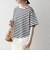 〈洗濯機可能〉レース ヘム アシンメトリー ショートスリーブ TEE