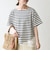 〈洗濯機可能〉レース ヘム アシンメトリー ショートスリーブ TEE