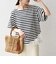 〈洗濯機可能〉レース ヘム アシンメトリー ショートスリーブ TEE
