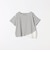 〈洗濯機可能〉レース ヘム アシンメトリー ショートスリーブ TEE